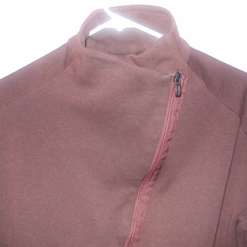Adidas Stella McCartney Jacket Asymmetrical Burgundy Plum Heartracer Cross-fit - Picture 2 of 16